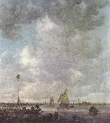 GOYEN, Jan van Marine Landscape with Fishermen fu Sweden oil painting reproduction